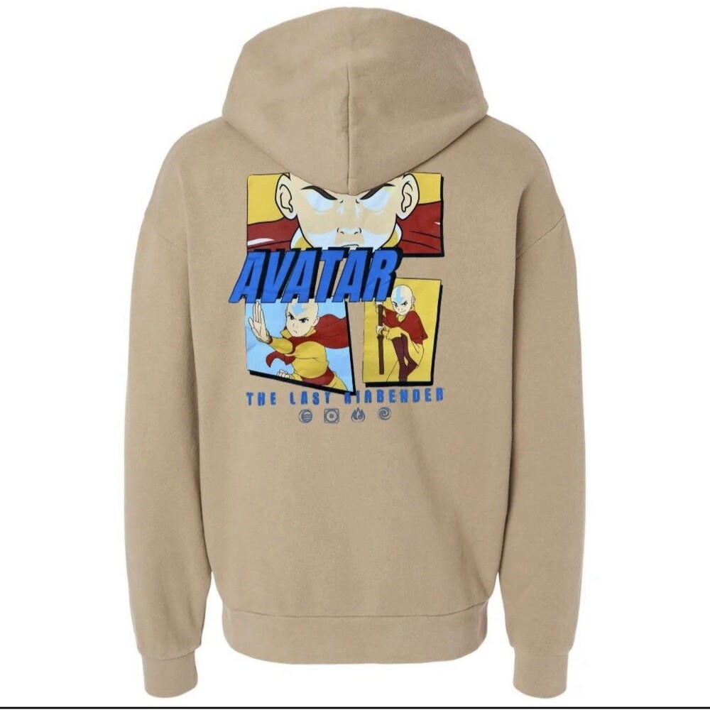 Avatar: The Last Airbender Hoodie Men’s Medium NWT Anime Beige